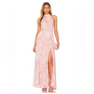 Yumi Kim high demand halter maxi dress pink floral